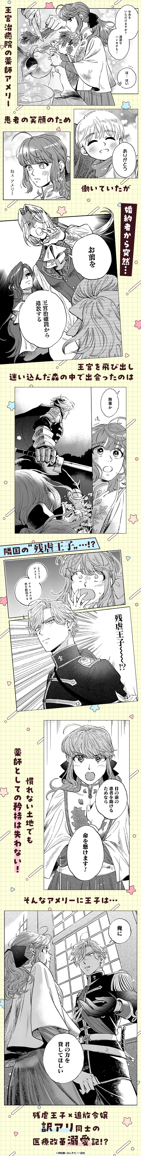 追放薬師アメリー ～婚約破棄されたら、ウワサの残虐王子と溺愛ルートに入りました！？～ 【連載版】
