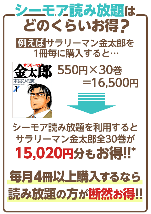 始めよう 初月実質無料 シーモア読み放題フル 漫画 まんが 電子書籍のコミックシーモア