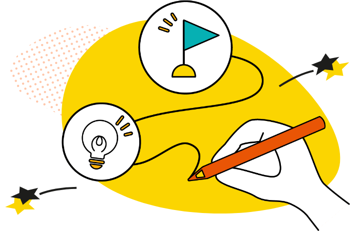 ペンで描いているイラスト