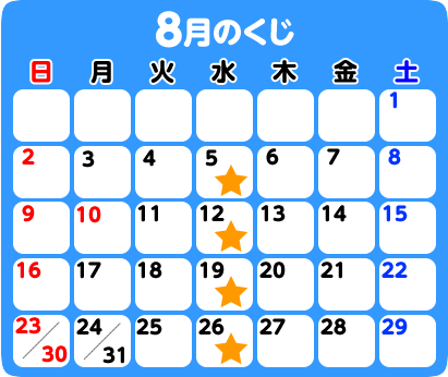 8月のくじ