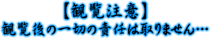 【観覧注意】観覧後の一切の責任は取りません・・・
