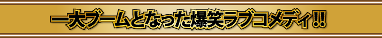 一大ブームを巻き起こした爆笑ラブコメディ！！